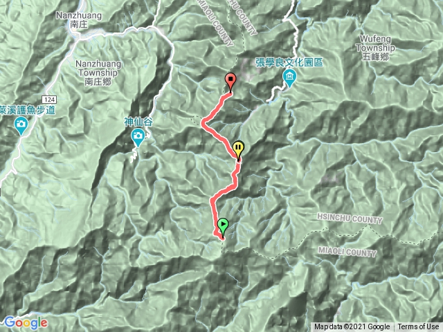 五峰天際線 。樂山林道上。大窩山下