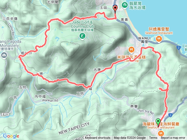 大路嶺古道～萬里國中～大湖古道～鏡湖～玉田古道