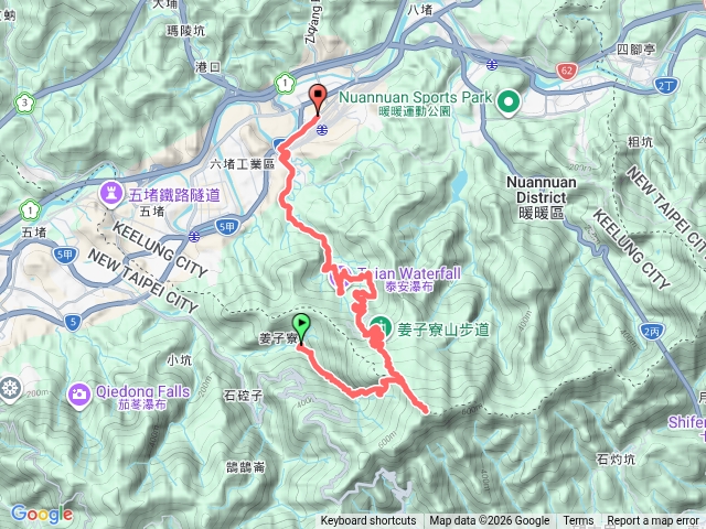 福興宮-姜子寮絕壁-姜子寮山-泰安瀑布-七堵車站預覽圖