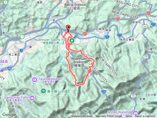 暖暖車站-觀音湖山-東勢坑山-東勢大崙-消墾嶺古道-暖東峽谷-頂寮山-暖壽山-暖暖車站預覽圖