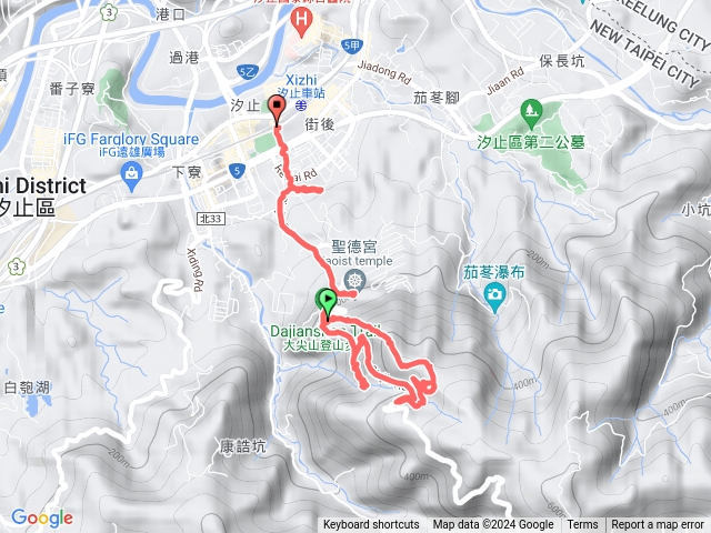 天秀宮大尖山秀峰瀑布盛德宮杜月笙墓汐止