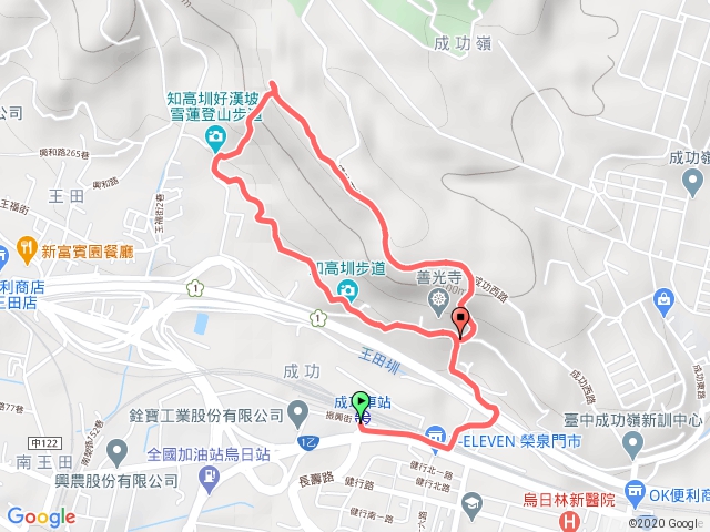 知高圳步道、雪蓮步道、學田山O型