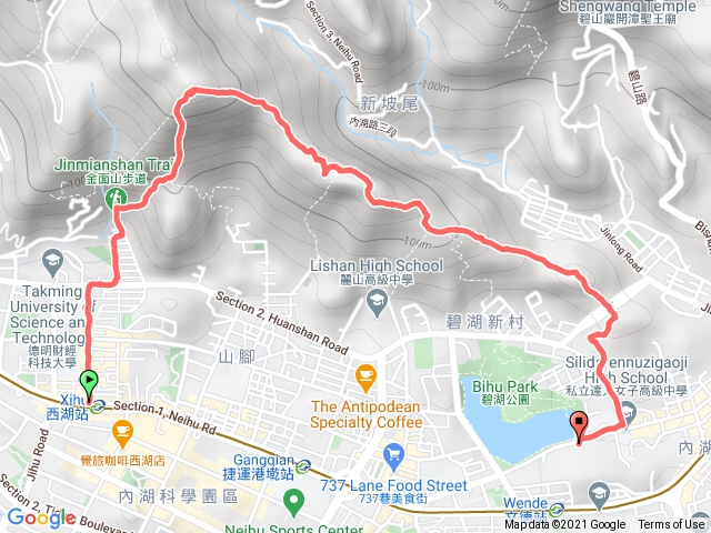 西湖站-金面山-碧湖公園