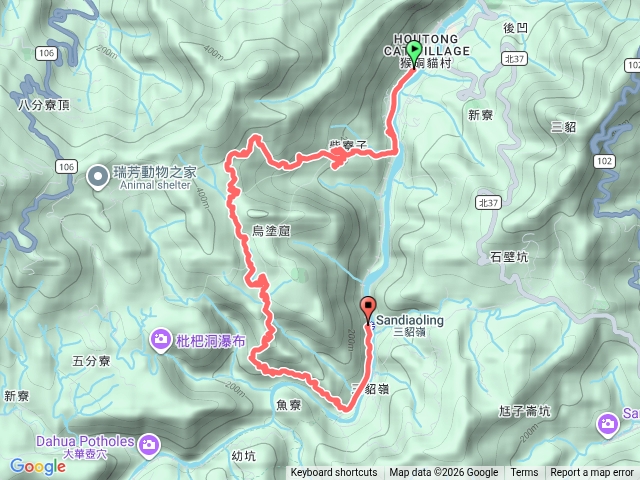 猴硐-烏塗窟古道-柴寮古道-中坑古道-三貂嶺瀑布步道預覽圖