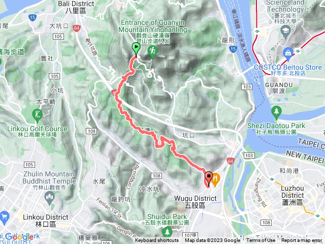 20230903 觀音山遊客中心站 御史路 旗杆湖 獨角仙生態步道(餐廳)  聚福宮 坑口站