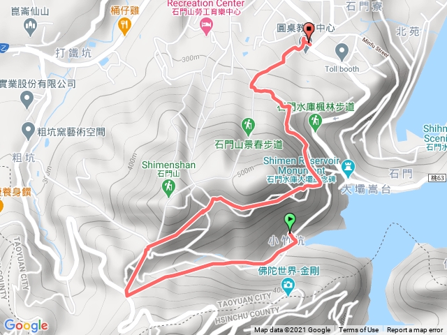 石門大壩之石門勝景碑到石門山北端登山口