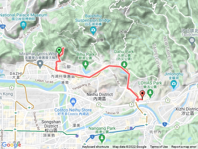 金面山跟不小心忘記關掉導航的部分