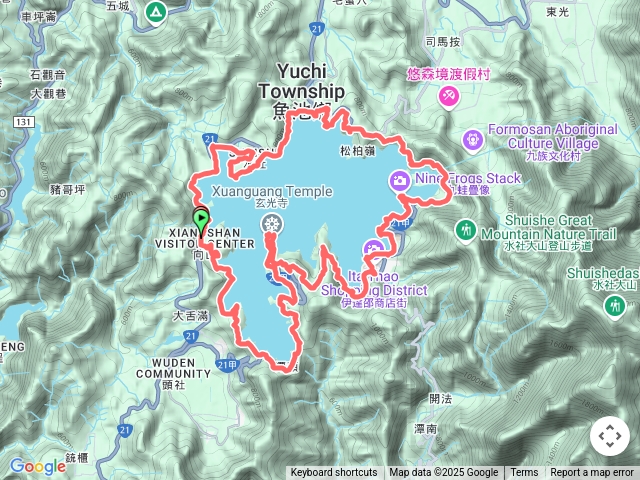 日月潭環湖一圈