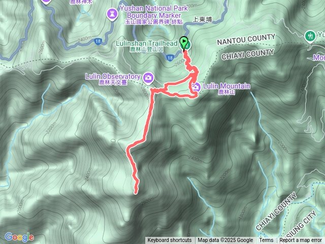 鹿林山-鹿林前山-真鹿林山-石水山-石水山基點峰