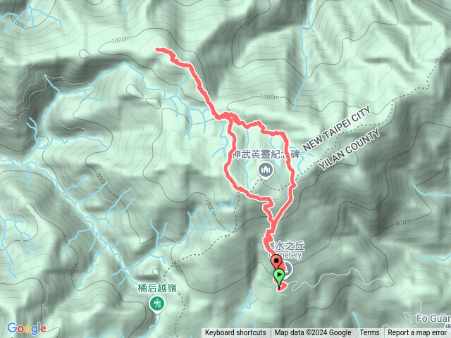 烘爐地山，姑婆寮山，桶後溪源頭0型預覽圖