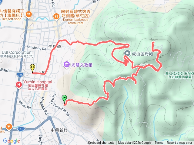 虎山步道-大虎山三角點-金母殿-雷藏寺-虎山路