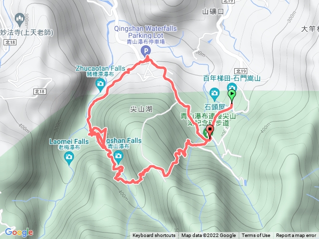 青山瀑布及尖山湖步道