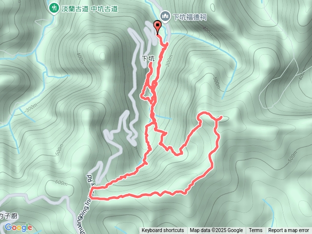 下坑古道-游家古厝-柑腳山-山腰古道-下坑古道右線-林家古厝P形