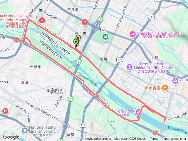 環頭前溪追逐夕陽（王陳）