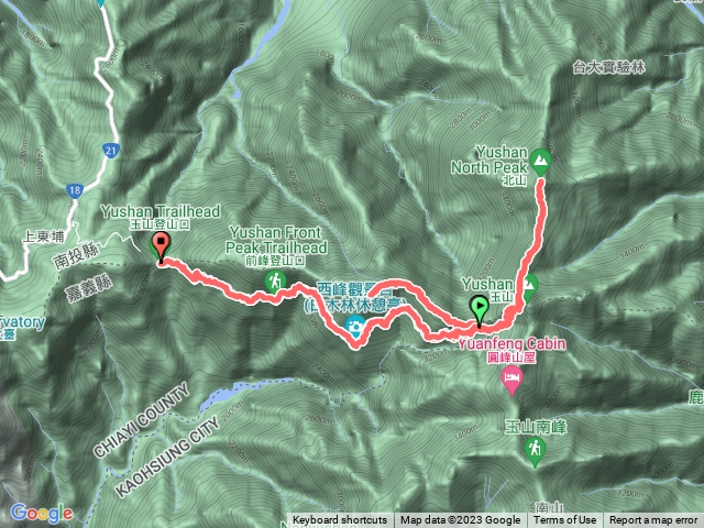 玉山西、北峰三日