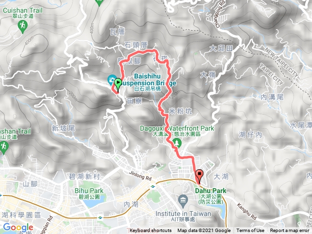 2021-12-04 碧山巖→白石湖吊橋→同心池→夫妻樹→龍船岩→大溝溪步道→捷運大湖公園站