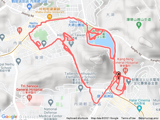 1101215 圓夢1000公里 達標，大湖公園 金湖路