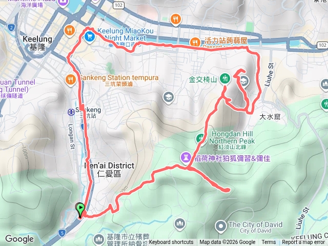 連走紅淡山（東南、北、北北、東北峰）、金交椅山（南、東北峰）及其副峰。（基隆市）預覽圖