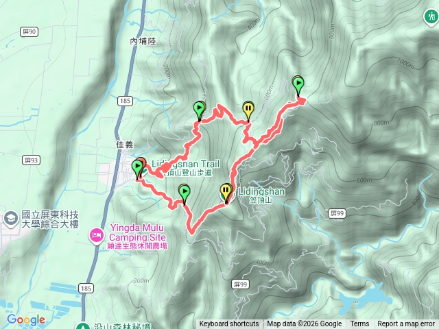 笠頂山2號走真笠山西南峰回來走笠頂山4號下山