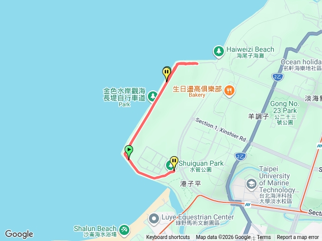 淡水觀海長堤(雨中健行)