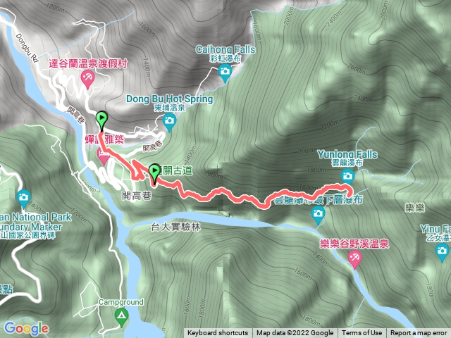 八通關古到東埔吊橋起登