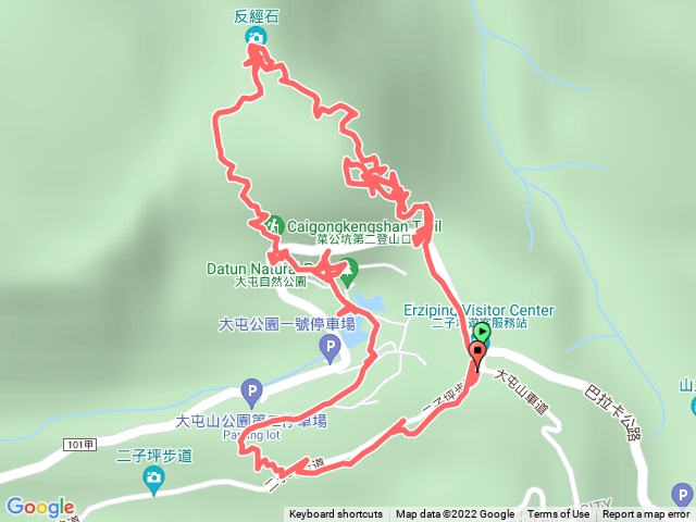 菜公坑古道第一登山口-大屯國家公園-二子坪遊客中心