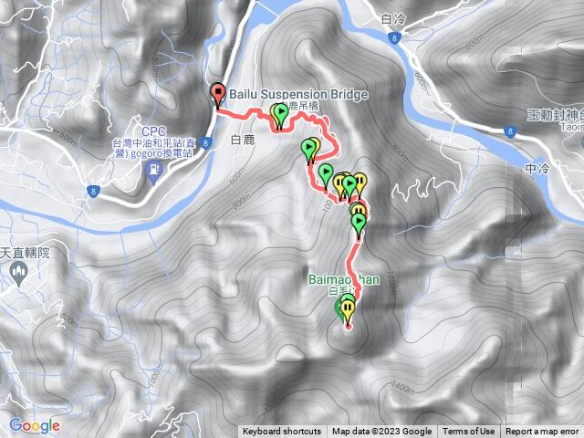 白毛山-白鹿吊橋折返