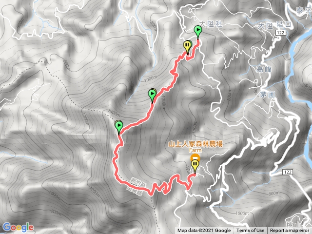 鵝公髻山，一號出口上，山上人家下