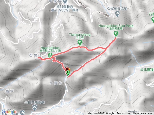 皇帝殿環狀路線－從東峰經＞天王峰＞到西峰下