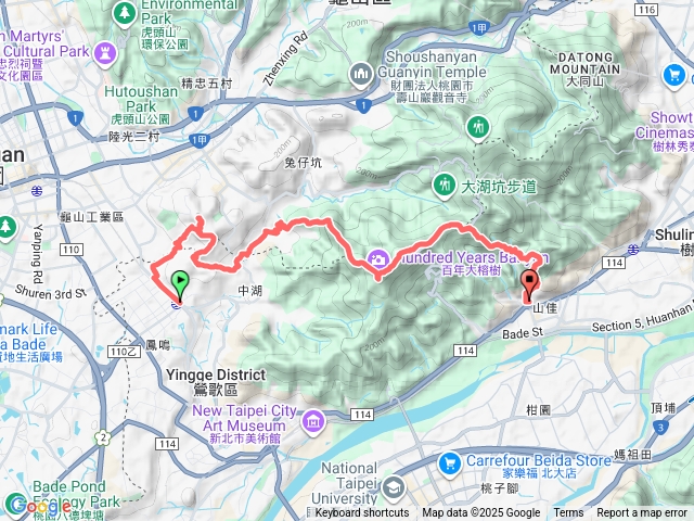 鳳鳴車站-山子頂山-福源山-石灰坑山-牛埔山-山佳車站預覽圖