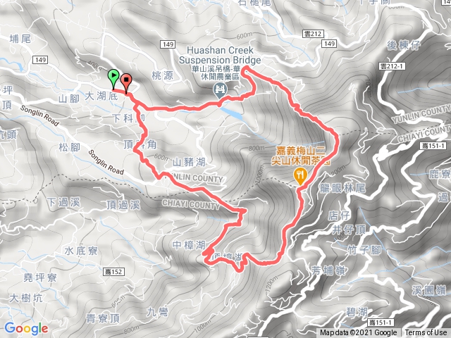 華山國小走10-5步道上大尖O型20210110