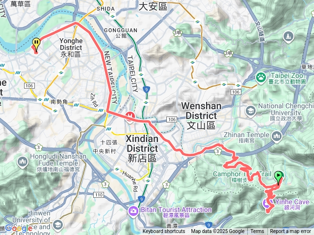 貓空站往鵝角格往銀河洞