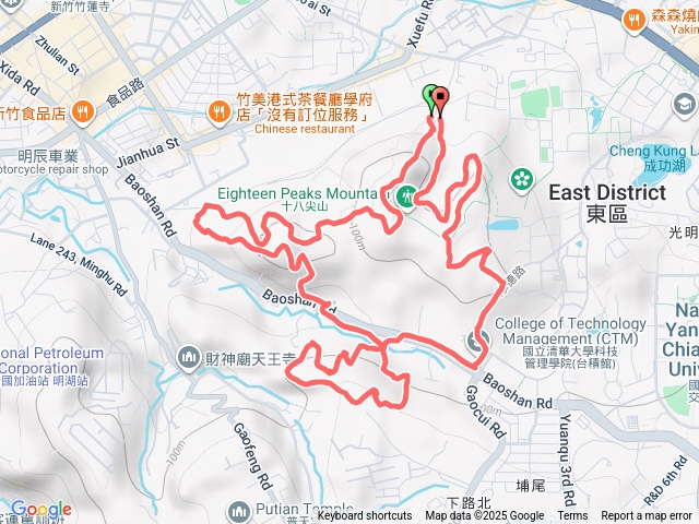 十八尖山主東西峰-高峰植物園-清華蝴蝶園