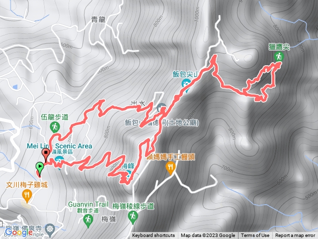 梅峰、一線天、伍龍