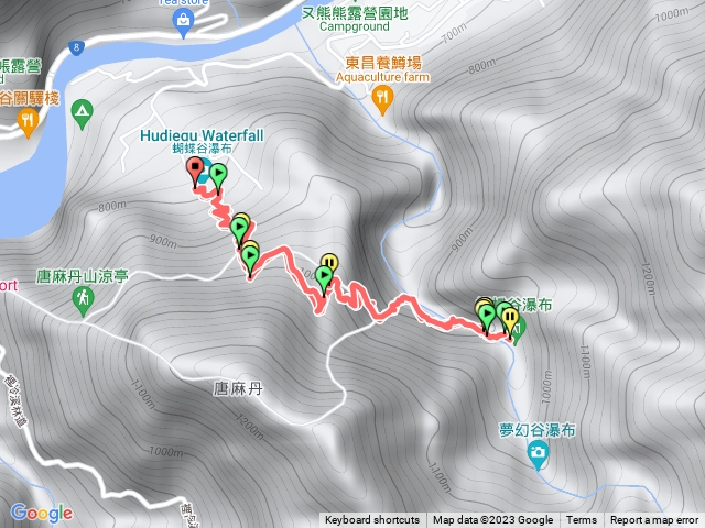 唐麻丹山松鶴-蝴蝶谷瀑布