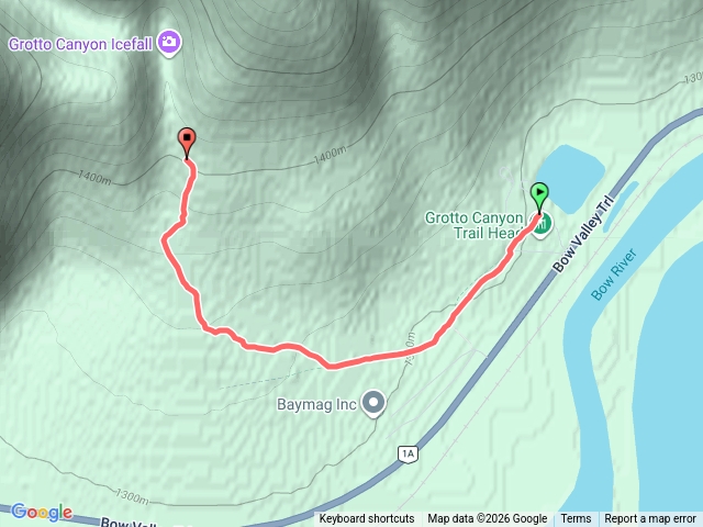 加拿大技術攀登路線-接近approach-Grotto Canyon(運攀)