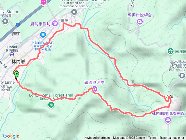 龍過脈連走林北大坑（開復廟登）