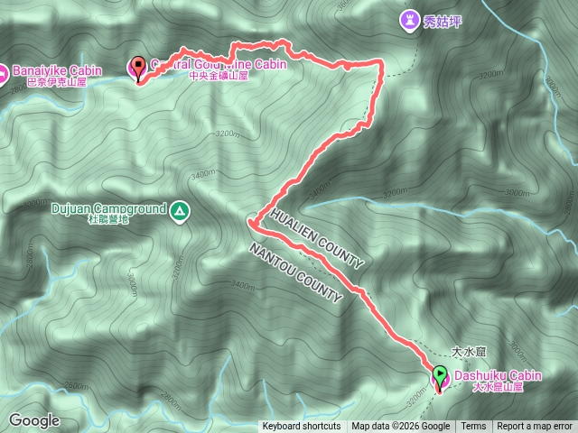 D4 大水窟山屋 到 中央金礦山屋預覽圖