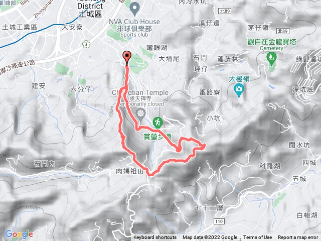朝山步道、火焰山、天上山O型走