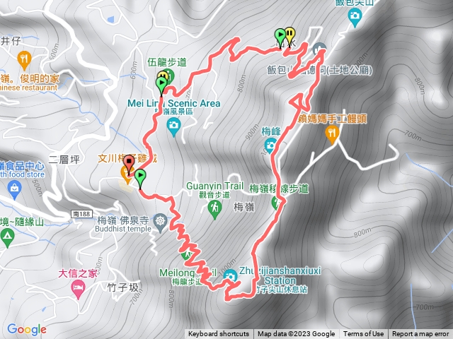 梅嶺文川梅子雞＞梅龍步道＞竹子尖山＞梅峰＞伍龍步道縱走