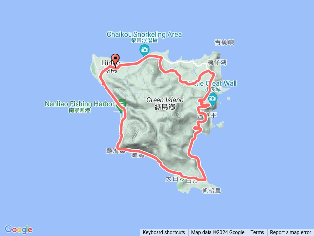 綠島環島路跑預覽圖