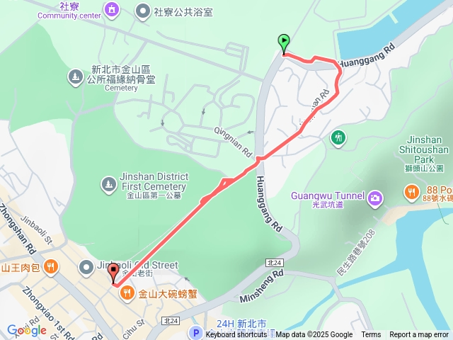 2025-12-13(1)磺港公共浴室→魚路古道0公里→金包里老街保安宮 ...中山路 金山區公所站牌