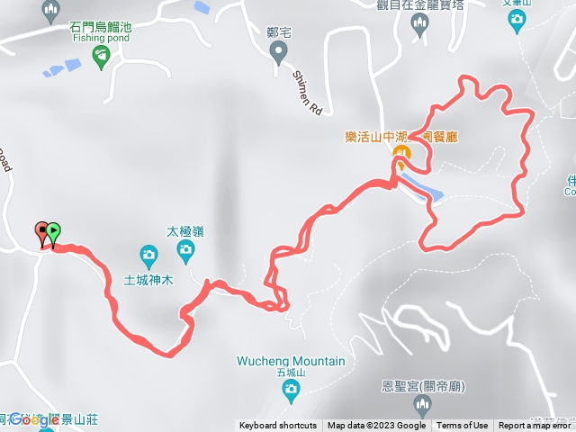 70號登山口-直上山中湖-從文筆山登山口繞湖一大圈-回山中湖再原路折返回70號登山口
