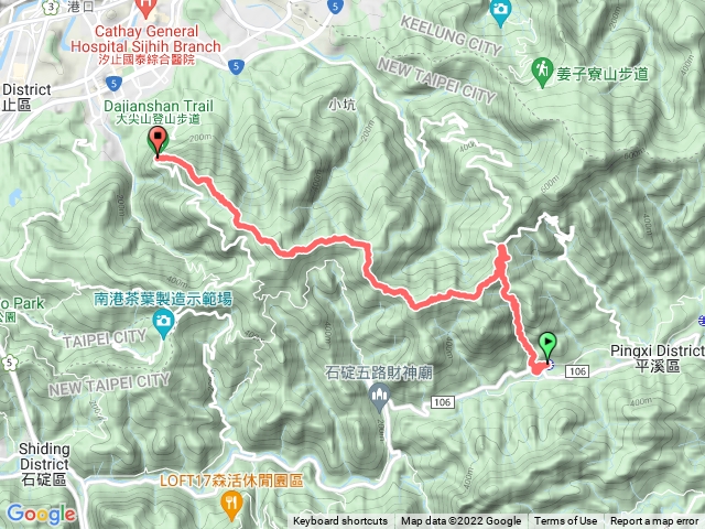 菁桐古道、耳空龜山、四分尾山、大尖山