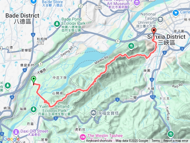 中庄吊橋上娘子坑山-烏塗窟山-五十分山-彩璧-鳶山-福德嶺-鳶尾山-三峡一站