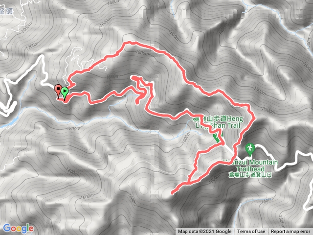 鳶嘴西稜順走橫嶺山
