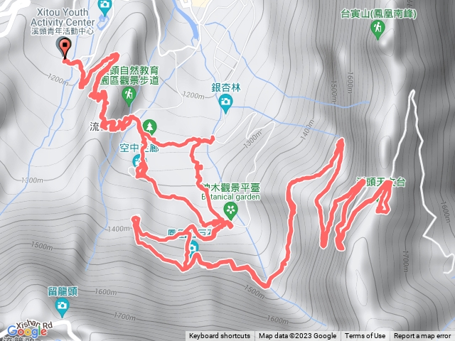 活動中心到溪頭天文台