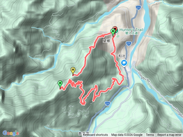 獵人古道上望高寮林道下一圈o型預覽圖