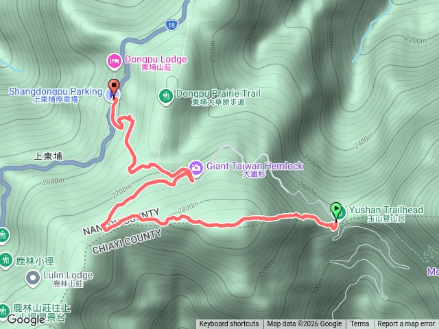 玉山登山口-麟趾山-上東埔停車場預覽圖