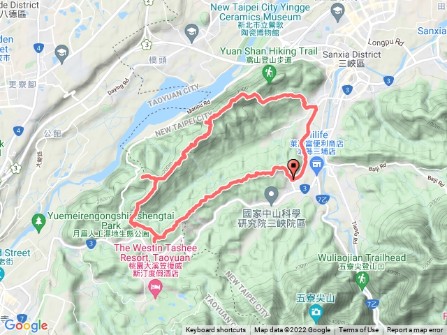 2022.02.06 台北天際線 第九段 鳶尾山-福德坑山東峰-長春嶺-福德坑山-彩壁-五十分山-烏塗窟山-壽山-二鬮山 O型